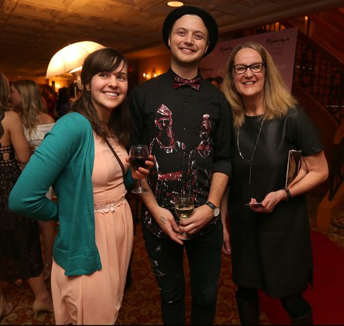 JASON HALSTEAD / WINNIPEG FREE PRESS

L-R: Brigette DePape (youth engagement, Winnipeg Foundation), Lennard Taylor (clothing designer) and Jennifer Partridge (strategic projects, Winnipeg Foundation) at Main Street Project's second Runway to Change fashion show fundraiser on Feb. 10, 2018 at the Fort Garry Hotel. (See Social Page)