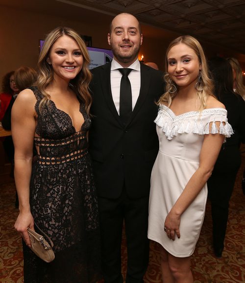 JASON HALSTEAD / WINNIPEG FREE PRESS

Show organizers Madelaine Lapointe (left) and and Ashley Tokaruk (right) with Main Street Project board member Jordan Farber  at Main Street Project's second Runway to Change fashion show fundraiser on Feb. 10, 2018 at the Fort Garry Hotel. (See Social Page)