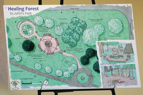 Canstar Community News Feb, 12, 2018 - The Healing Forest at St. Johns Park design shown at the official launch held at St. Johns Cathedral. (LIGIA BRAIDOTTI/CANSTAR/TIMES)