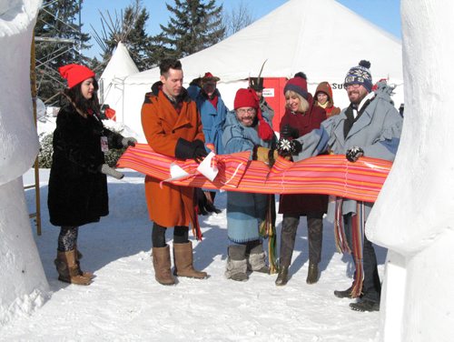Canstar Community News Feb. 21, 2018 - At Voyageur Park on Feb. 15, the snow gates were officially opened to mark the imminent arrival of the 49 edition of Festival du Voyageur. (SIMON FULLER)
