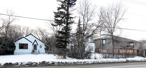 PHIL HOSSACK / WINNIPEG FREE PRESS - Left to right, 472,474 and 480 (condo unit) Henderson Highway.The two houses may be demolished to make way for a four level condo. See Ryan's story.- February 21, 2018