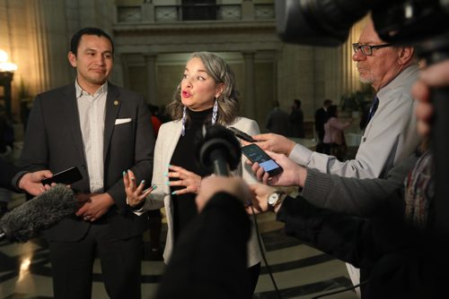 RUTH BONNEVILLE / WINNIPEG FREE 
PRESS 


NDP Leader Wab Kinew and NDP spokesperson for the Status of Women Nahanni Fontaine were available to the  media for questions on the draft NDP Caucus anti-harassment policy released earlier today, and the government announcement, at the Leg Thursday.  

 



FEB 22, 2018