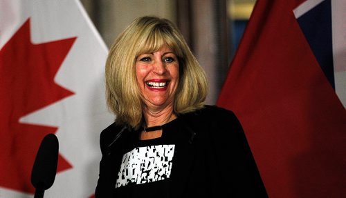 PHIL HOSSACK / WINNIPEG FREE PRESS - Sport Culture and Heritage Minister Cathy Cox at a presentation on Black History Month (February) at the Legislature Tuesday.   - February 27, 2018
