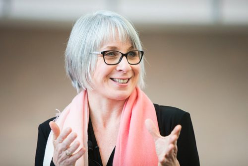 MIKAELA MACKENZIE / WINNIPEG FREE PRESS
Patty Hajdu, Minister of Employment, Workforce Development, and Labour, discusses the 2018 budget at the Canadian Museum of Human Rights in Winnipeg, Manitoba on Wednesday, Feb. 28, 2018.
180228 - Wednesday, February 28, 2018.
