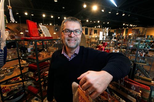 PHIL HOSSACK / WINNIPEG FREE PRESS - Mennonite Central Committee executive director Rick Cober Bauman poses at the 10,000 villages store in Fort Gary Wednesday., see Bill Redekop story.   - February 28, 2018