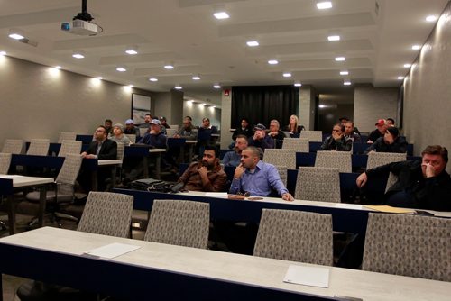 BORIS MINKEVICH / WINNIPEG FREE PRESS
Edmonton-based ridesharing company TappCar had a driver-training session at the Holiday Inn South in Winnipeg. People at the session. RYAN THORPE STORY. March 1, 2018