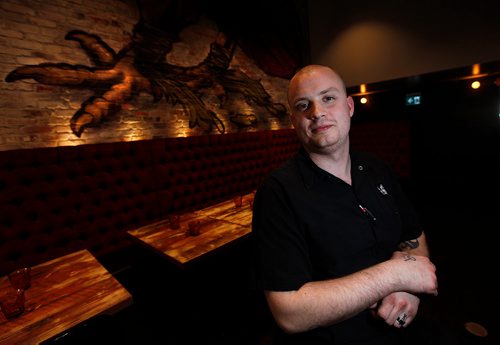 PHIL HOSSACK / WINNIPEG FREE PRESS -Chef Jesse S. Friesen poses at The Merchant. See Jill Wilson story. - March 1, 2018