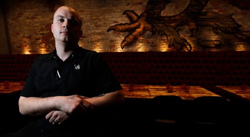 PHIL HOSSACK / WINNIPEG FREE PRESS -Chef Jesse S. Friesen poses at The Merchant. See Jill Wilson story. - March 1, 2018