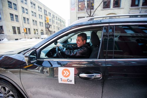 MIKAELA MACKENZIE / WINNIPEG FREE 
TappCar driver Ricardo Goncalves takes us on his fourth ride of the day in Winnipeg, Manitoba on Friday, March 2, 2018.
180302 - Friday, March 02, 2018.