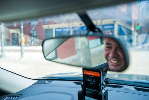 MIKAELA MACKENZIE / WINNIPEG FREE 
TappCar driver Ricardo Goncalves takes us on his fourth ride of the day in Winnipeg, Manitoba on Friday, March 2, 2018.
180302 - Friday, March 02, 2018.