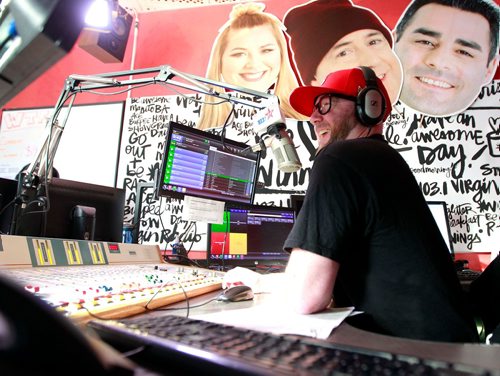 BORIS MINKEVICH / WINNIPEG FREE PRESS
Ace Burpee does his morning show at Virgin 103. Ace does a crazy amount of charity work around the province. RANDY TURNER STORY. March 6, 2018