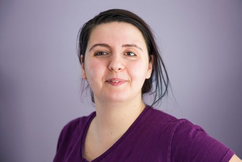 MIKAELA MACKENZIE / WINNIPEG FREE PRESS
Nadine Peloquin, owner of Hocus Pocus Pies & Dice, poses for a portrait in her home in St. Vital in Winnipeg, Manitoba on Wednesday, March 7, 2018.
180307 - Wednesday, March 07, 2018.