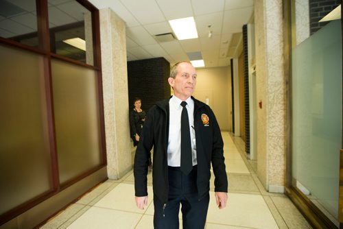 MIKAELA MACKENZIE / WINNIPEG FREE PRESS
Fire and Paramedic Chief John Lane speaks to the media at city hall in Winnipeg, Manitoba on Thursday, March 8, 2018.
180308 - Thursday, March 08, 2018.