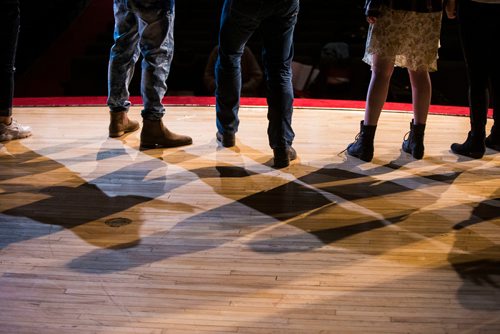 MIKAELA MACKENZIE / WINNIPEG FREE PRESS
The cast rehearses locally written rock opera Eastar at St. Mary's Academy in Winnipeg, Manitoba on Sunday, March 11, 2018.
 Mikaela MacKenzie / Winnipeg Free Press 11, 2018.