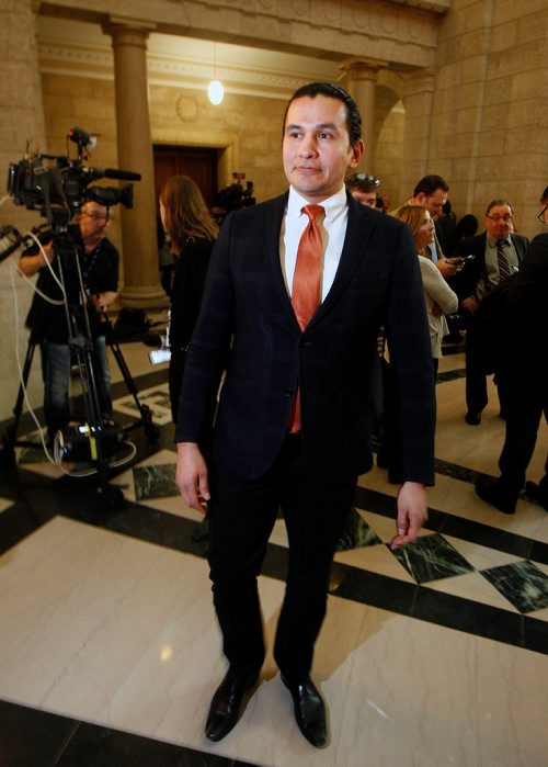 PHIL HOSSACK / WINNIPEG FREE PRESS - NDP Leader of the Opposition Wab Kinew at the Manitoba Legislature Monday.  - March 12, 2018