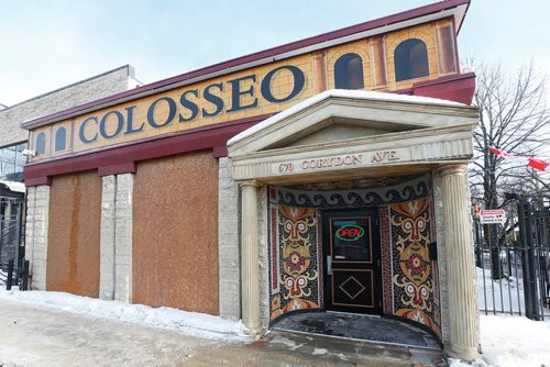 JOHN WOODS / WINNIPEG FREE PRESS
Munch Madness restaurant Colosseo at 905 Corydon Tuesday, March 13, 2018.