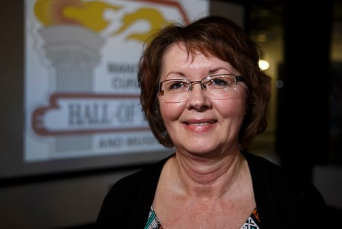 MIKE DEAL / WINNIPEG FREE PRESS
Cindy Maddox will be inducted into the Manitoba Curling Hall of Fame during a special dinner in May it was announced on Wednesday morning at a press conference held at the Manitoba Sports Hall of Fame.
180314 - Wednesday, March 14, 2018.