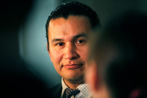 PHIL HOSSACK / WINNIPEG FREE PRESS - NDP Opposition Leader Wab Kinew reacts to the Conservative Government's new "Climate Plan". - March 15, 2018