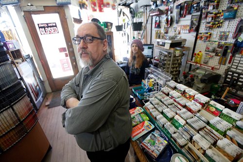 PHIL HOSSACK / WINNIPEG FREE PRESS - Pollock Hardware chair, Blair Hamilton  poses with store manager Lindsay Waedt (right) in the South Osborne store which will close at month's end. See Randy Turner story.- March 16, 2018