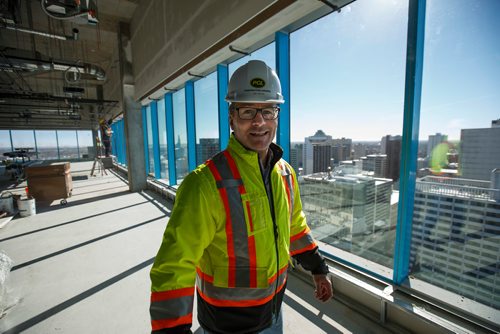 MIKE DEAL / WINNIPEG FREE PRESS
Jim Ludlow, President of True North Real Estate Development, during a short tour of the construction at True North Square, Friday March 16, 2018.
180316 - Friday, March 16, 2018.