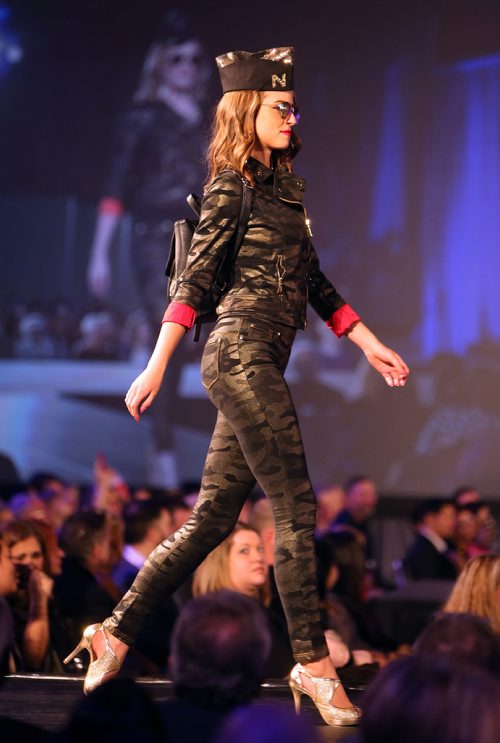 JASON HALSTEAD / WINNIPEG FREE PRESS

New Nygard designs at the Nygard 50 Years in Fashion event at the RBC Convention Centre Winnipeg on March 16, 2018. The fashion show featured 25 breast cancer survivors, a celebration of Nygard employees on stage who have over 35 yrs service, and vintage clothing from Nygard's decades in business. Over 600 people attended the show, dinner and dance.