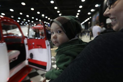 RUTH BONNEVILLE  /  WINNIPEG FREE PRESS

Body Patkau (11/2yrs) checks out a 1951 GMC Pro Street 1/2 ton truck with his mom at the World of Wheels car show at the Convention Centre Saturday.  


March 17, 2018