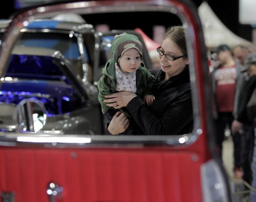 RUTH BONNEVILLE  /  WINNIPEG FREE PRESS

Body Patkau (11/2yrs) checks out a 1951 GMC Pro Street 1/2 ton truck with his mom at the World of Wheels car show at the Convention Centre Saturday.  


March 17, 2018