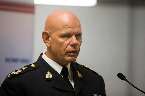 MIKAELA MACKENZIE / WINNIPEG FREE PRESS
Scott Kolody, Manitoba RCMP Assistant Commissioner, announces that they have charged a man with murder for the death of Crystal Andrews at the division headquarters in Winnipeg on Thursday, March 22, 2018. 
Mikaela MacKenzie / Winnipeg Free Press 22, 2018.