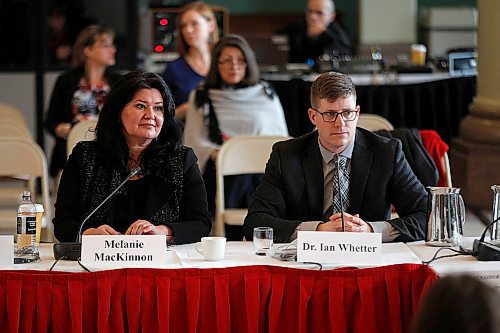 PHIL HOSSACK / WINNIPEG FREE PRESS - Melanie MacKinnon and Dr Ian Whetter testified at the Senate Aboriginal people's committee public meeting at the Negginan Centre (Higginsand Main) to hear Indigenous perspectives on cannabis legalization.See Sol Isreal's story.- March 23, 2018