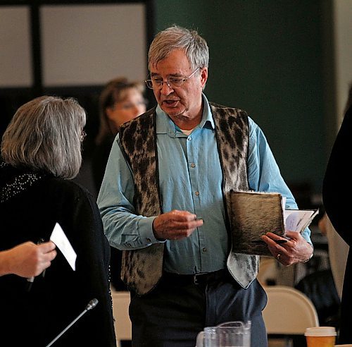 PHIL HOSSACK / WINNIPEG FREE PRESS - Senator Dennis Patterson at the Senate Aboriginal people's committee public meeting at the Negginan Centre (Higginsand Main) to hear Indigenous perspectives on cannabis legalization.See Sol Isreal's story.- March 23, 2018