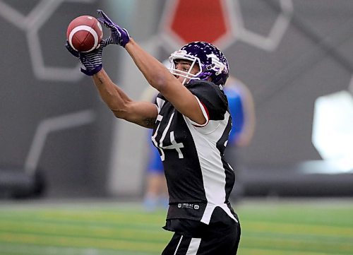 TREVOR HAGAN / WINNIPEG FREE PRESS
Winnipeg's Alex Taylor, participating in the CFL combine during CFL Week at the University of Winnipeg, Sunday, March 25, 2018.