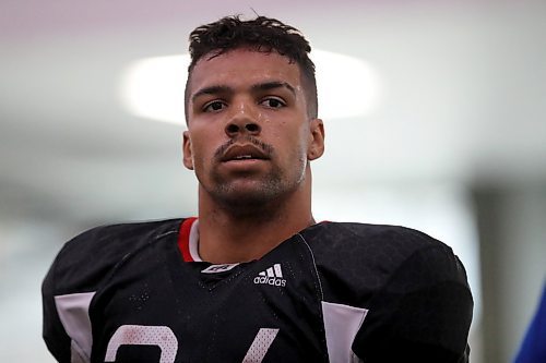 TREVOR HAGAN / WINNIPEG FREE PRESS
Winnipeg's Alex Taylor, participating in the CFL combine during CFL Week at the University of Winnipeg, Sunday, March 25, 2018.