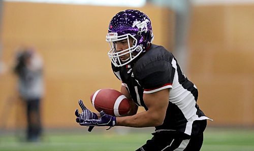 TREVOR HAGAN / WINNIPEG FREE PRESS
Winnipeg's Alex Taylor, participating in the CFL combine during CFL Week at the University of Winnipeg, Sunday, March 25, 2018.