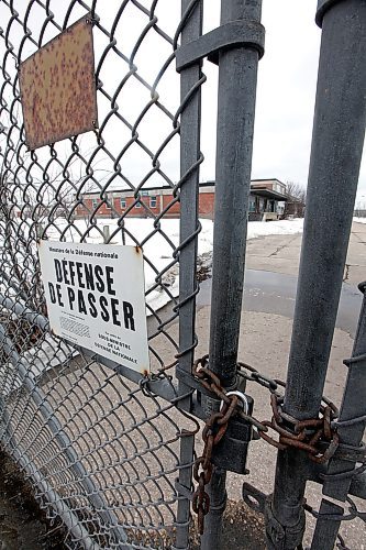 PHIL HOSSACK / WINNIPEG FREE PRESS - Former warehouse and locked gate at CFB Kenaston.- March 26, 2018