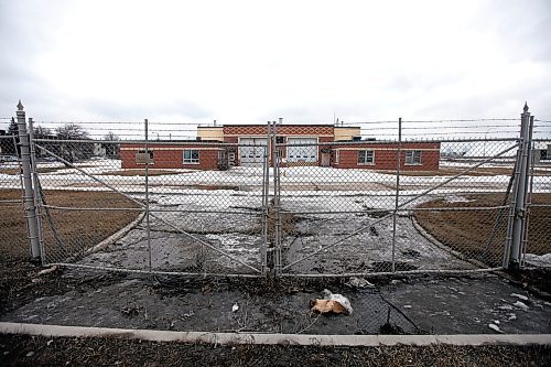 PHIL HOSSACK / WINNIPEG FREE PRESS - Former motor pool and locked gate at CFB Kenaston.- March 26, 2018