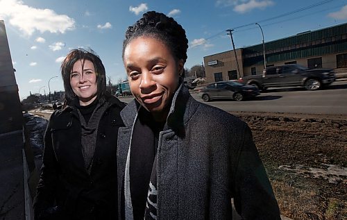 PHIL HOSSACK / WINNIPEG FREE PRESS - left - Right -Michelle McHale and Uzoma Asagwaraa are heading up a new dispatch ride service 'gozo' put together by human rights advocates . Scheduled to hit city streets May 15. Alex Paul story.  - March 28, 2018
