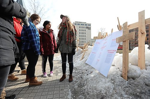 RUTH BONNEVILLE / WINNIPEG FREE PRESS

Students from the University of Winnipeg set up display and signs advocating for the creation of a supervised drug consumption site in front of the U of W Thursday. Their action consists of a petition, a show not tell demonstration, and an interactive environment where people can learn more about supervised drug 

  A supervised drug consumption site is a safe hygienic facility for users to self-administer their drug of choice in an environment that is run by health care professionals so that if any complications occur, assistance is available on sight. 

Standup photo 


March 29,  2018
