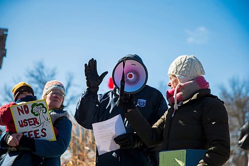 MIKAELA MACKENZIE / WINNIPEG FREE PRESS
Community activist Paul Moist speaks at a protest opposing the fee-based model that will take effect in the new gardens takes place outside the Assiniboine Park Conservatory  in Winnipeg on Saturday, March 31, 2018. This was the last day the conservatory was open, and many visitors came to say their last goodbyes.
Mikaela MacKenzie / Winnipeg Free Press 31, 2018.