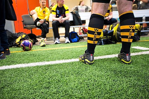 MIKAELA MACKENZIE / WINNIPEG FREE PRESS
The Winnipeg Wasps, an rugby team with members ranging from 40 to 73 years of age, get ready for practice at the Axworthy Health & RecPlex in Winnipeg on Saturday, March 31, 2018. They are preparing for the 2018 Golden Oldies World Rugby Festival in Christchurch, New Zealand at the end of April.
Mikaela MacKenzie / Winnipeg Free Press 31, 2018.