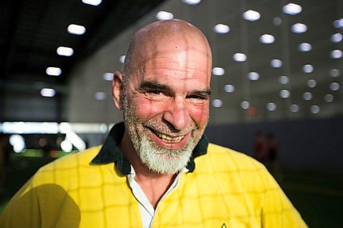 MIKAELA MACKENZIE / WINNIPEG FREE PRESS
Marc Pellerin, member of the Winnipeg Wasps, poses for a portrait during a break in practice at the Axworthy Health & RecPlex in Winnipeg on Saturday, March 31, 2018. They are preparing for the 2018 Golden Oldies World Rugby Festival in Christchurch, New Zealand at the end of April.
Mikaela MacKenzie / Winnipeg Free Press 31, 2018.