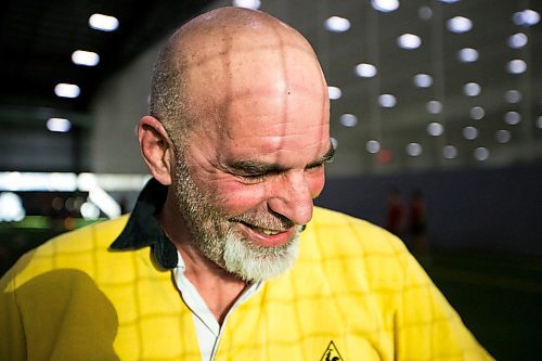 MIKAELA MACKENZIE / WINNIPEG FREE PRESS
Marc Pellerin, member of the Winnipeg Wasps, poses for a portrait during a break in practice at the Axworthy Health & RecPlex in Winnipeg on Saturday, March 31, 2018. They are preparing for the 2018 Golden Oldies World Rugby Festival in Christchurch, New Zealand at the end of April.
Mikaela MacKenzie / Winnipeg Free Press 31, 2018.