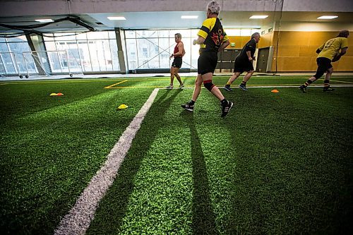 MIKAELA MACKENZIE / WINNIPEG FREE PRESS
The Winnipeg Wasps, an rugby team with members ranging from 40 to 73 years of age, practice at the Axworthy Health & RecPlex in Winnipeg on Saturday, March 31, 2018. They are preparing for the 2018 Golden Oldies World Rugby Festival in Christchurch, New Zealand at the end of April.
Mikaela MacKenzie / Winnipeg Free Press 31, 2018.