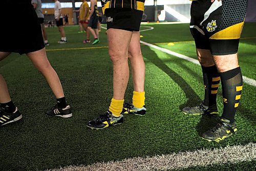 MIKAELA MACKENZIE / WINNIPEG FREE PRESS
The Winnipeg Wasps, an rugby team with members ranging from 40 to 73 years of age, practice at the Axworthy Health & RecPlex in Winnipeg on Saturday, March 31, 2018. They are preparing for the 2018 Golden Oldies World Rugby Festival in Christchurch, New Zealand at the end of April.
Mikaela MacKenzie / Winnipeg Free Press 31, 2018.