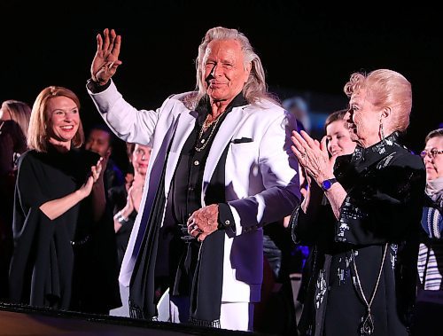 JASON HALSTEAD / WINNIPEG FREE PRESS

Peter Nygard, founder and chairman of Nygard International, and Pearl McGonigal, former Manitoba lieutenant-governor, start the show at the Nygard 50 Years in Fashion event at the RBC Convention Centre Winnipeg on March 16, 2018. (See Social Page)