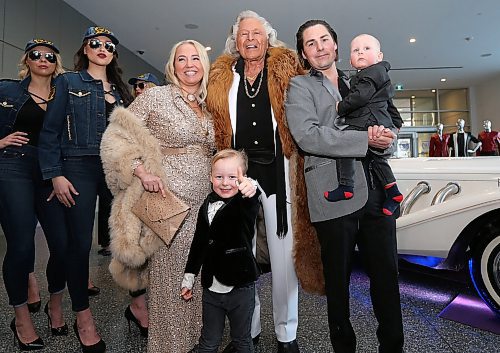 JASON HALSTEAD / WINNIPEG FREE PRESS

Peter Nygard, founder and chairman of Nygard International (third from right), has a photo taken with his daughter Alia, her husband Derek Daneault and their kids Jax (15 months) and four year-old Xavier at the Nygard 50 Years in Fashion event at the RBC Convention Centre Winnipeg on March 16, 2018. (See Social Page)