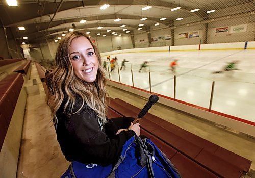PHIL HOSSACK / WINNIPEG FREE PRESS -Sam Sampano is a player on the Manitoba Intact (National Ringette League) team. This year, Winnipeg is hosting the Canadian Ringette Championships April 8-14, 2018 for U16 AA, U19 AA and NRL (National Ringette League). See story. - April 4, 2018
