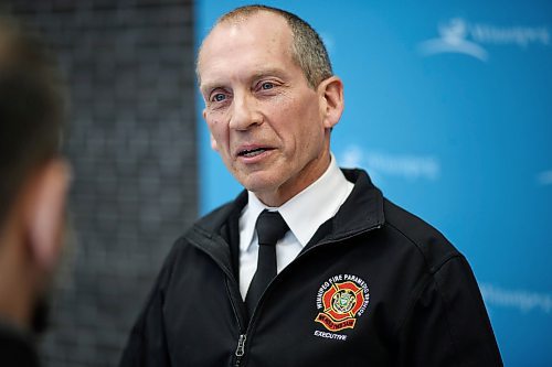 MIKE DEAL / WINNIPEG FREE PRESS
John Lane, Winnipeg Fire Paramedic Chief, at City Hall, Thursday afternoon. 
180405 - Thursday, April 5, 2018.