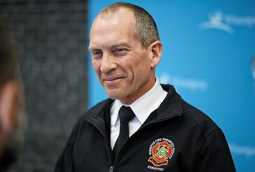 MIKE DEAL / WINNIPEG FREE PRESS
John Lane, Winnipeg Fire Paramedic Chief, at City Hall, Thursday afternoon. 
180405 - Thursday, April 5, 2018.