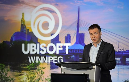 TREVOR HAGAN / WINNIPEG FREE PRESS
Ubisoft Canada CEO Yannis Mallat, announcing upcoming plans to open a studio in Winnipeg, Friday, April 6, 2018.