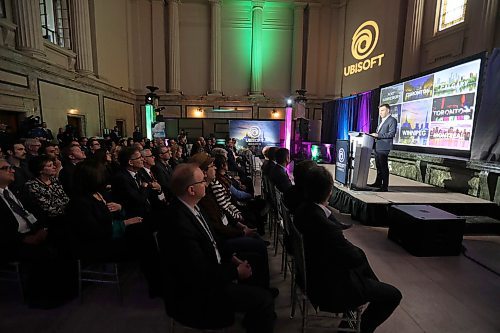 TREVOR HAGAN / WINNIPEG FREE PRESS
Ubisoft Canada CEO Yannis Mallat, announcing upcoming plans to open a studio in Winnipeg, Friday, April 6, 2018.